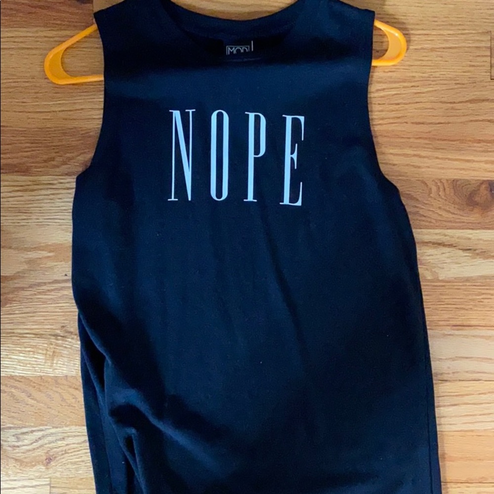 Black NOPE Muscle Tee